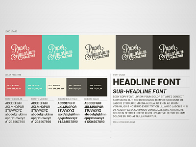 Paper Aquarium Magazine 2013 Design Standards branding color design flat magazine paper aquarium type