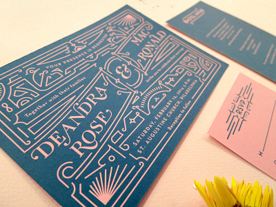 Dee & Mac invitation print tortoise belly wedding