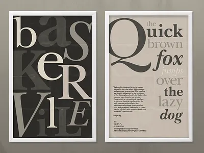 Baskerville Typeographic Poster baskerville font itc baskerville scad school type typeface typography