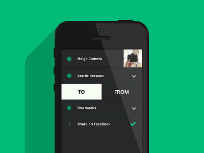 Frental for iPhone app design flat iphone