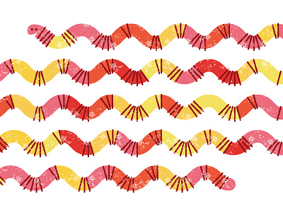 Early Bird pattern texture wiggle worm