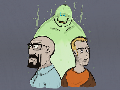 Breaking Bad cartoon heisenberg meth monster pinkman