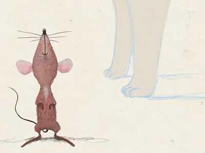 Little fella acrylics childrens books digital illustration mouse pencil