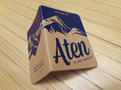 AtenCamp 2013 Scout Book aten atencamp breckenridge colorado denver mountains notebook print scout book typography