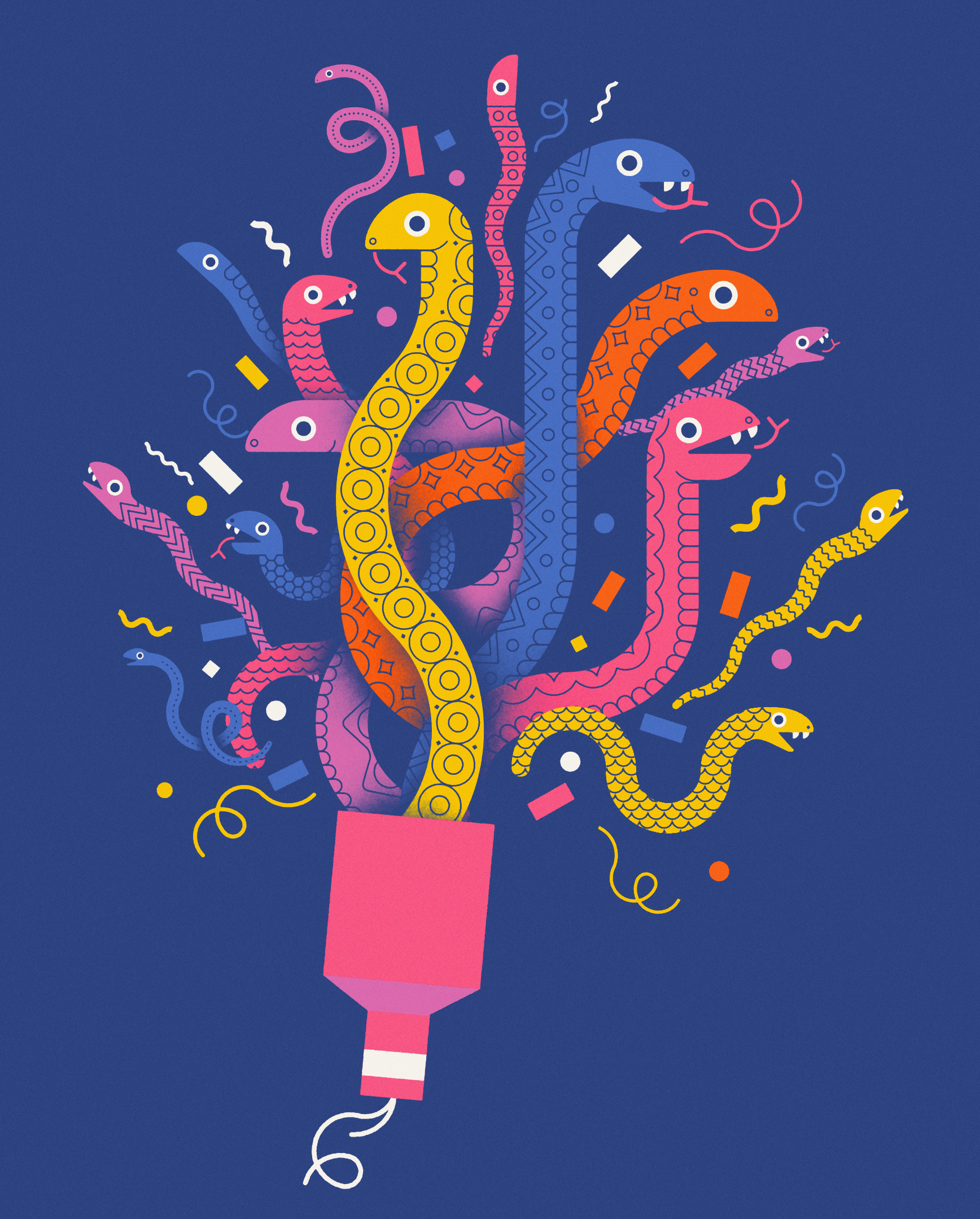 Year of the Snake illustration poster snake