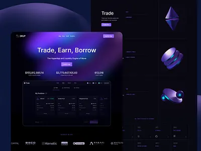 Futuristic DeFi Trading UX/UI animated ux blockchain ux crypto elements crypto exchange defi trading financial dashboard futuristic finance high tech ui interactive web3 design liquidity pools modern typography motion design motion graphics smooth transitions staking liquidity trading platform uiux motion ux ui uxui web3 dashboard