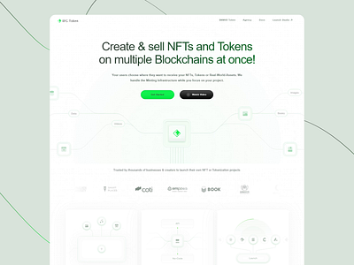 Multi-Blockchain NFT Selling Platform blockchain blockchain platform crypto crypto ux decentralized finance digital assets landing page motion design motion graphics multi blockchain nft marketplace nft minting nft platform product design smart contracts tokenization ui design ux design uxui design web3 design