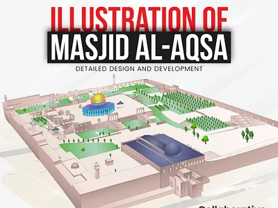 Masjid Al-Aqsa branding graphic design illustration illustrator