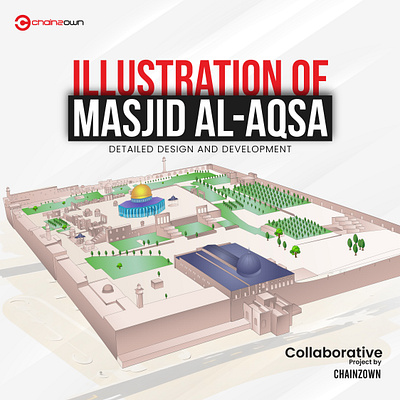 Masjid Al-Aqsa branding graphic design illustration illustrator