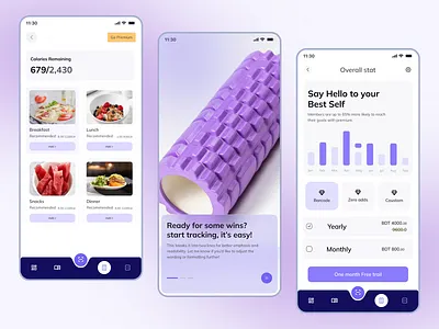 Fitnesspal mobile app Redesign concept app app design calorietracker dribbble fitness app fitness tracker fitnesspal health app minimal design mobile app mobile app design modern design nutrition app product design redesign ui uiux user experience user interface ux