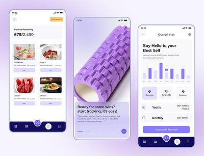 Fitnesspal mobile app Redesign concept app app design calorietracker dribbble fitness app fitness tracker fitnesspal health app minimal design mobile app mobile app design modern design nutrition app product design redesign ui uiux user experience user interface ux