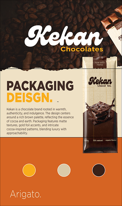 Chocolate Packaging Design brand branding chocolate design graphic packaging sweet thubnail