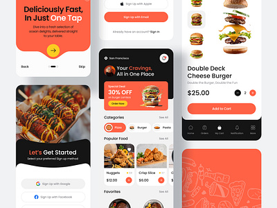 Food Delivery App UI ai app dark mood delivery food app food delivery food recipes foodie graphic design ios mobile mobile app mobile design order restaurant restaurant app ui ux we web design