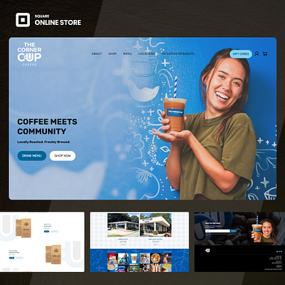 The Corner Cup Coffee - Square online Store cafe drinks online store square online ui