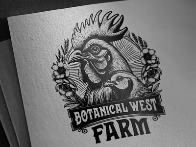 Logo Design: Botanical West Farm, Victoria BC botanical west farm branding illustration jesse ladret logo malcontent creative print typeography vancouver island victoria bc