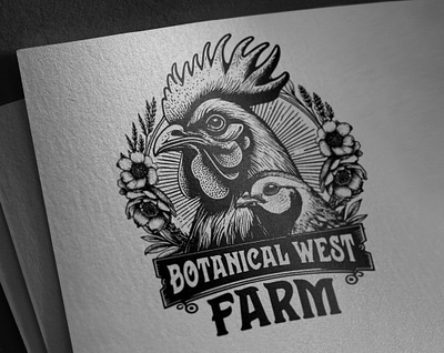 Logo Design: Botanical West Farm, Victoria BC botanical west farm branding illustration jesse ladret logo malcontent creative print typeography vancouver island victoria bc