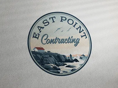 Logo Design: East Point Contracting, Victoria BC branding design east point contracting illustration jesse ladret logo malcontent creative print typeography vancouver island victoria bc