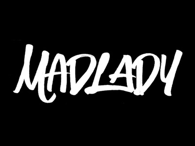 Madlady logo brush brushpen clothing draft lettering logo sketch type typography