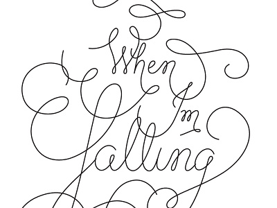 Falling lettering lyrics