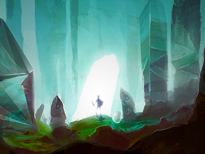 finn adventure art concept crystal environnement finn illustration landscape time