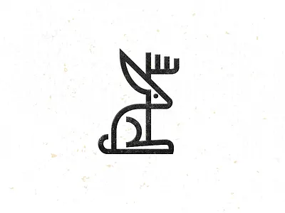 Jackalope mark bruner horns icon illustration jackalope jackalope. rabbit logo mark mike rabbit