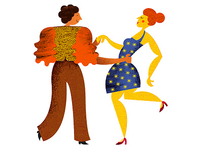 Mambo couple dance illustration mambo