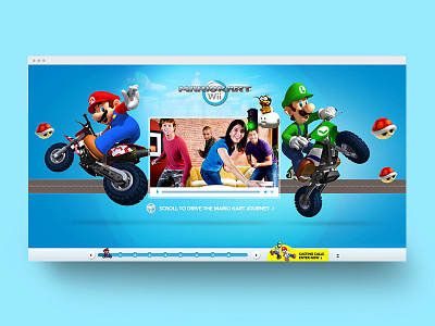 Mariokart Wii awwwards fwa kart mario nintendo parallax ui web website