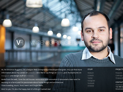 Personal Website 1 page flat one page people personal