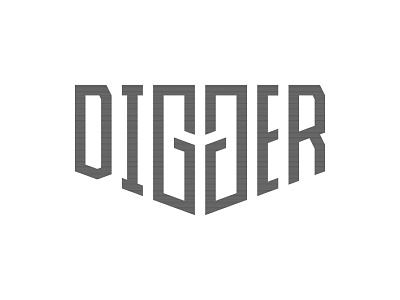 DIGGER band logo logotype metal typography