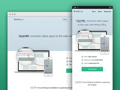 Landing page button header iphone landing page product page responsive top ui ux web website