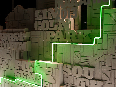 Nike Chicago Marathon store display art design typography