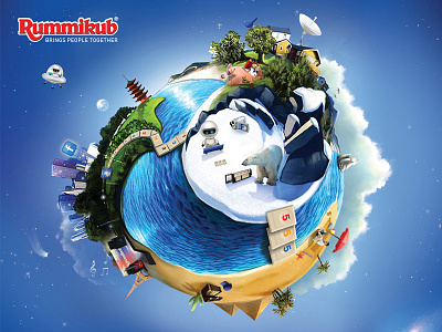 Welcome to Rummikub World :D game multiplayer peace pyramids robot rummikub sea tiles tokyo treasure usa world