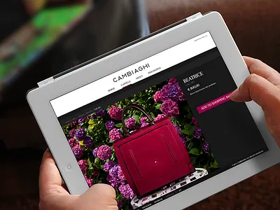 Cambiaghi E-Commerce bags cart commerce e commerce fashion ui ux