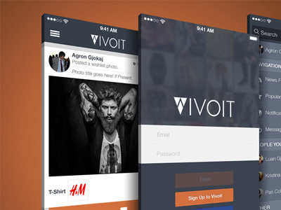 Vivoit fashion flat ios iphone network social vivoit