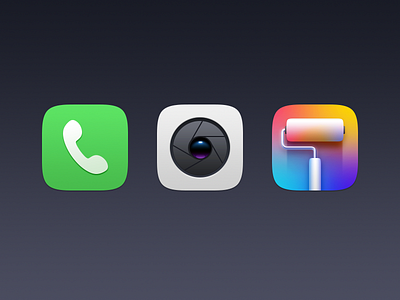 some icons camera icon telephone theme ui