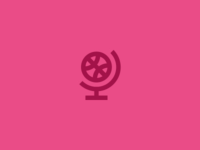 Dribbble debut dribbble flat globe logo shot world