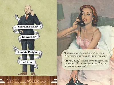 Illustrated Business Cards business cards graphic illustration photoshop retro vintage