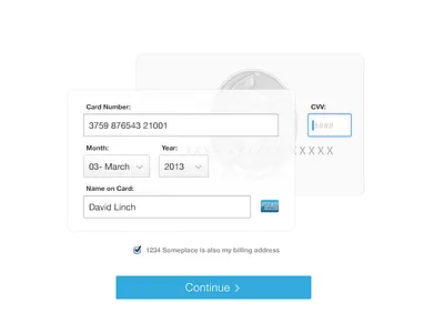 Credit Card checkout credit cards fields simple web