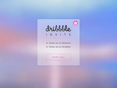 Dribbble Invite draft dribbble gift giveaway invitation invite pink prospect ui