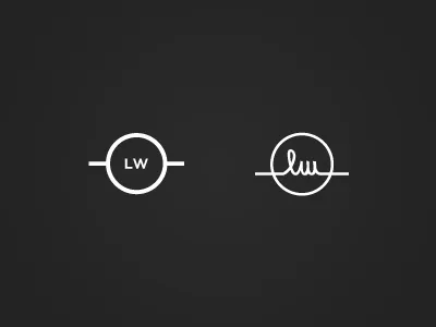 Lux & Watts icons abbreviation avatar brand branding chart diagram electric icons lettering logo simple symbol