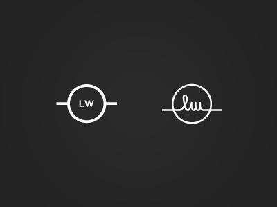 Lux & Watts icons abbreviation avatar brand branding chart diagram electric icons lettering logo simple symbol