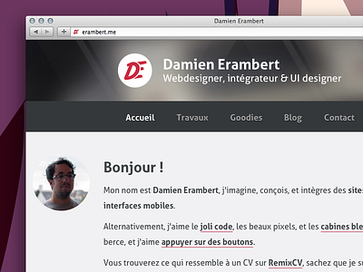 erambert.me erambert.me jekyll personal portfolio responsive sass website