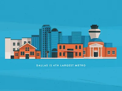 Yay Dallas brandon grotesque flat illustration vector
