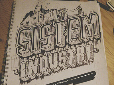 SISTEM INDUSTRI handlettering lettering typography