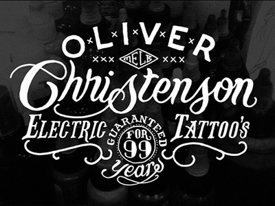 Oliver Christenson Tattoo's brush cronies drawn hand lettering pen rat tattoo type