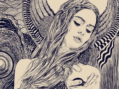 Decay illustration two tone vector