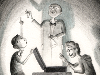 Professor Proton gallery show illustration