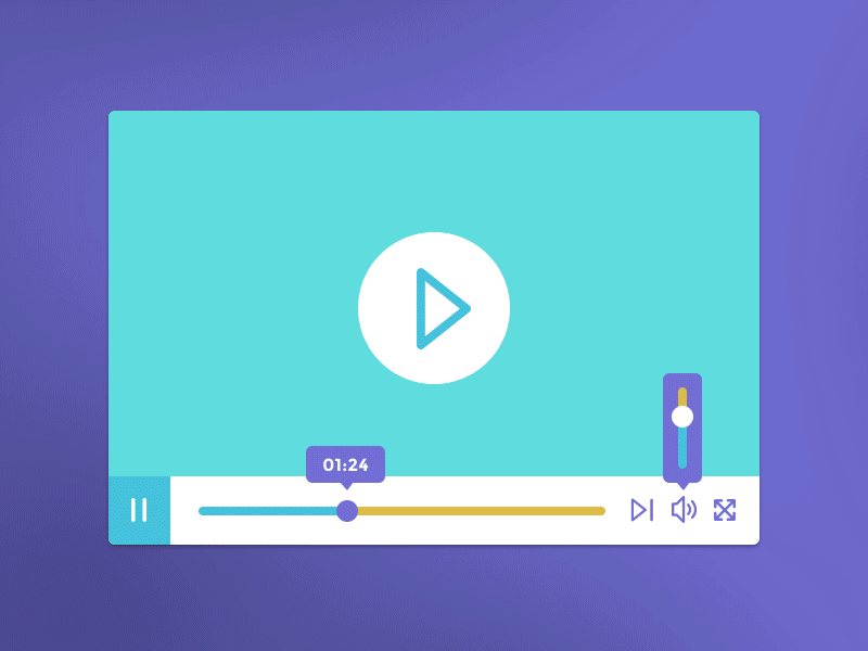 Video Player (Free PSD) designerfuel dripicons free gif interface player psd resource ui user video volume