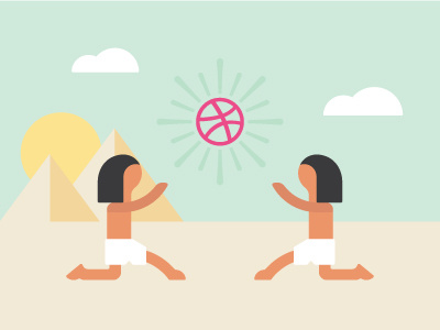 Invite dribbble illustration invitation invite simple vector