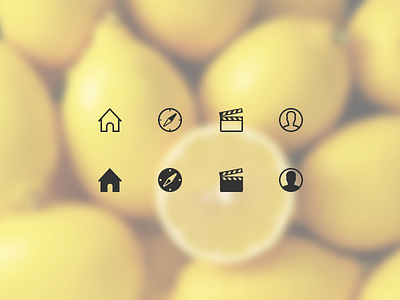 Tab Bar Icons compass explore house icon icons ios ios7 line icons profile studio tab bar ui